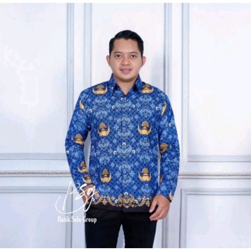 Jual Seragam Batik Korpri Pria Terbaru Full Furing Kemeja Korpri Pria Terbaru Seragam Korpri