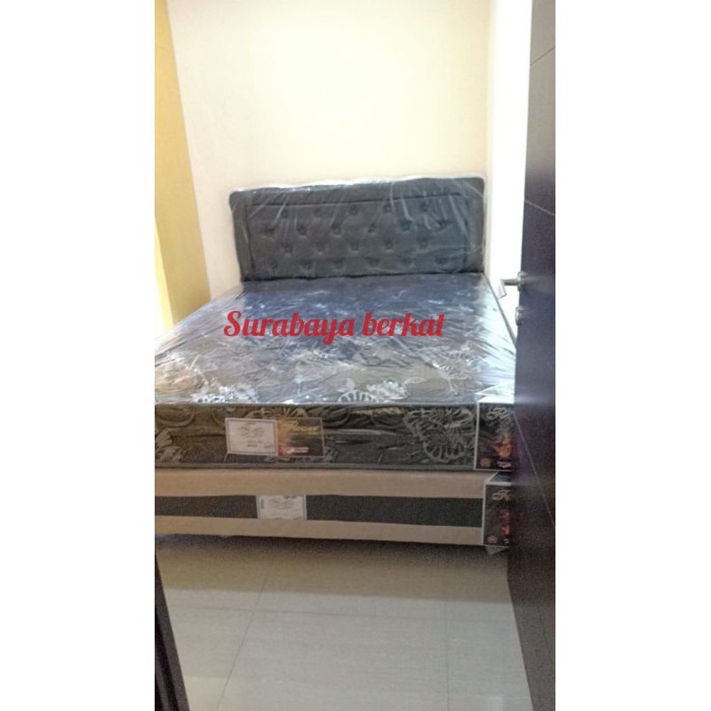 springbed set bigland tipe flower (dipan n kasur n sandaran bisa pisah)