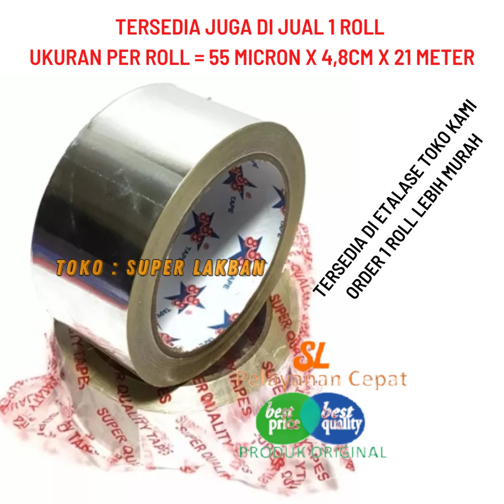 Plester Tambal Panci Knalpot Metal Lainnya Bocor Stiker Lakban Aluminium Foil Silver