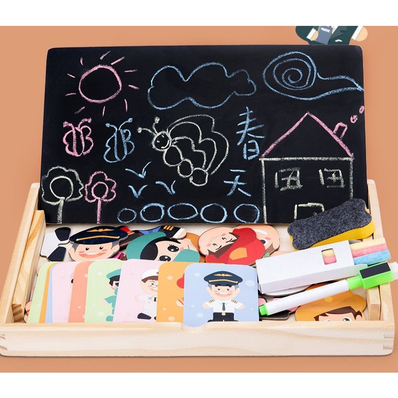 magnetic character puzzle / mainan bongkar pasang baju magnet