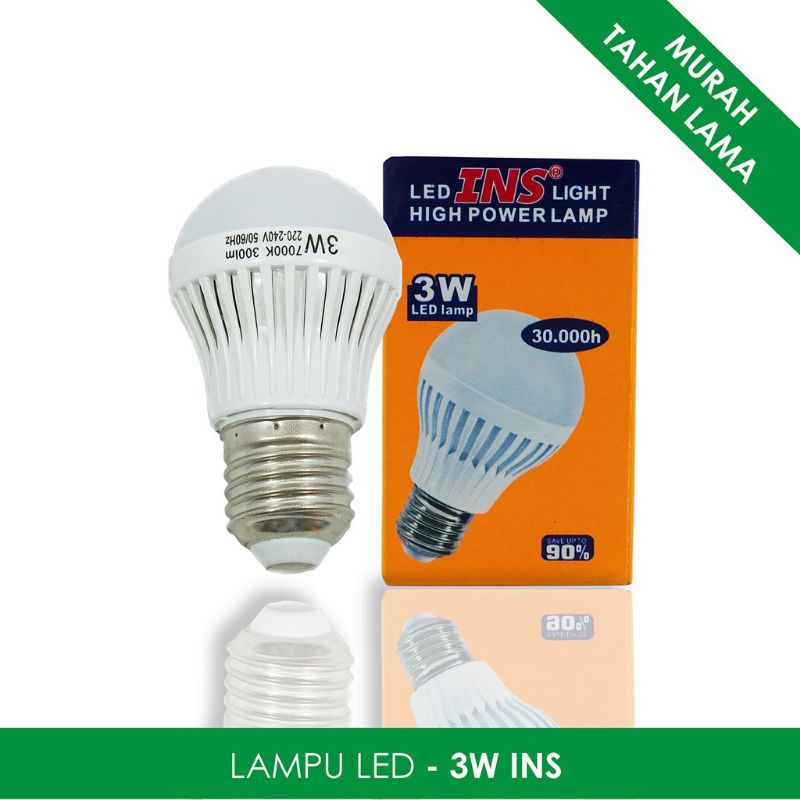 Lampu LED INS/LED Bulb/Bolam LED 3watt 5watt 7Watt 10Watt 12watt Bagus Terang