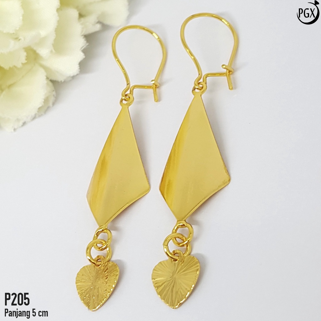 PGX Anting Panjang Korea Xuping Lapis Emas Aksesoris Perhiasan Premium - P205