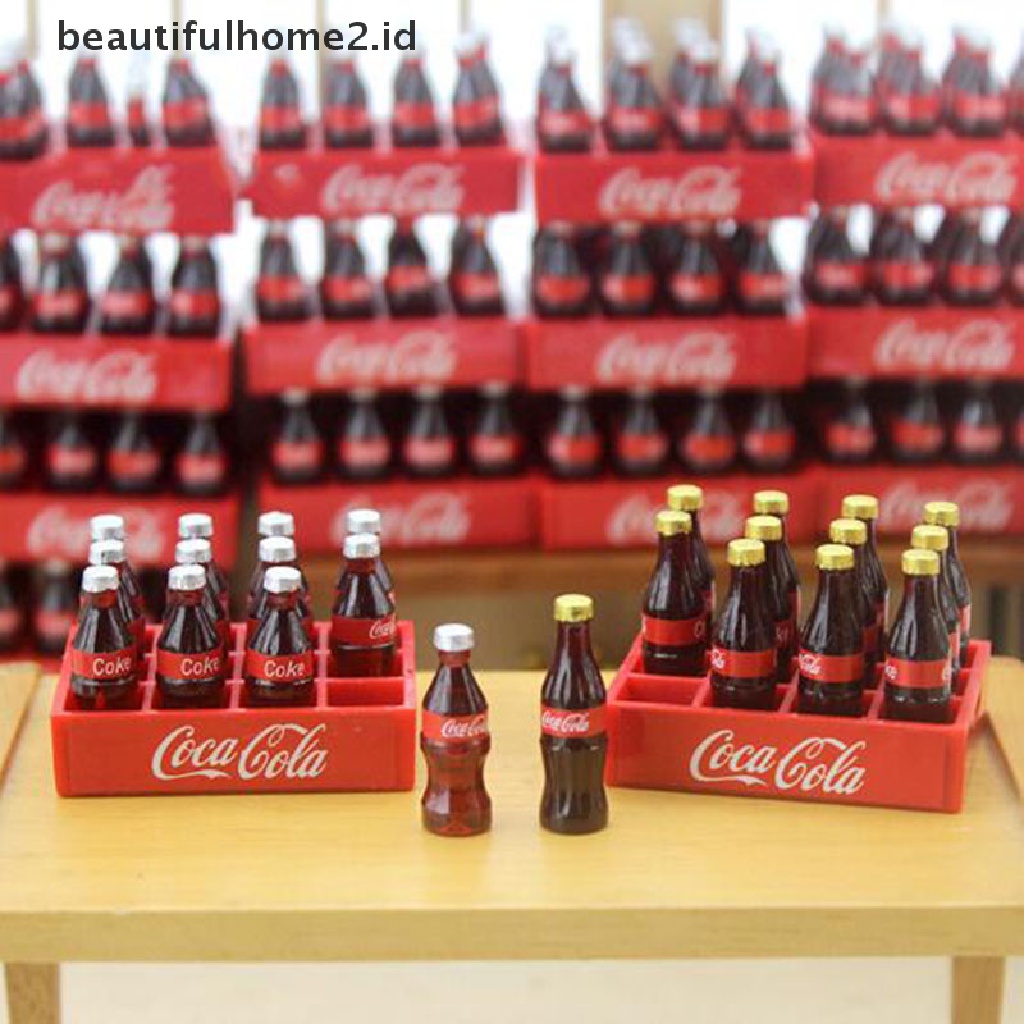 (Beautifulhome2.Id) Miniatur Botol Coca Cola Skala 1: 12 Untuk Aksesoris Dapur Rumah Boneka