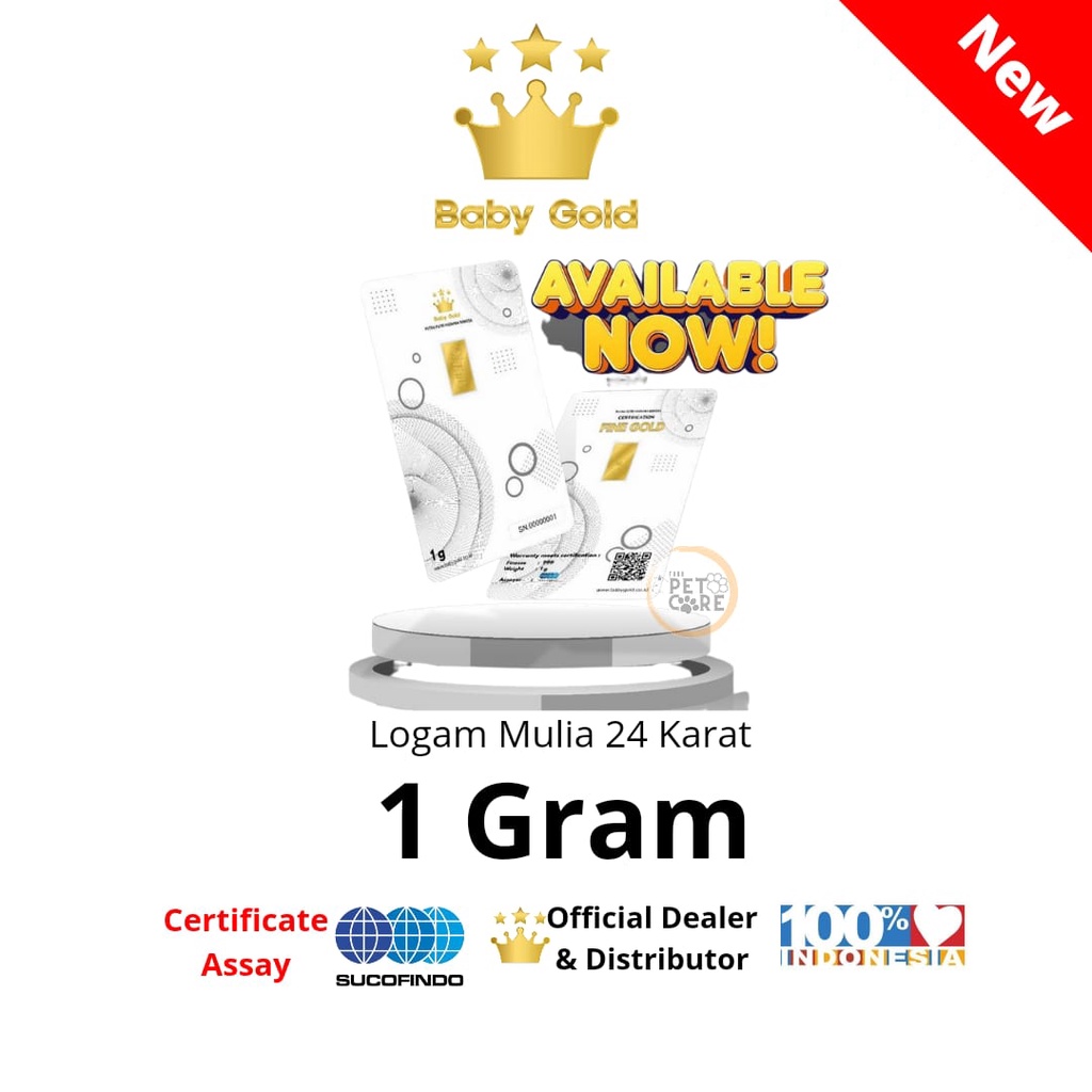 BABY GOLD 1 GRAM LOGAM MULIA EMAS MURNI