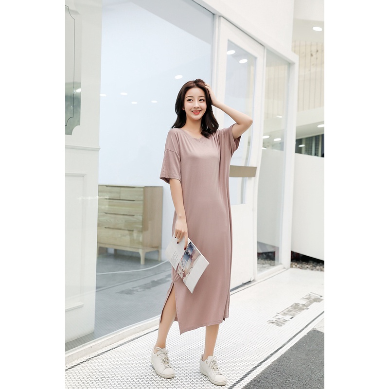 #Sisjuly# Musim Panas Baru Pakaian Wanita2022Gaya KoreaVKerah Lengan Pendek Katun Plus Ukuran Modal Longgar Ka