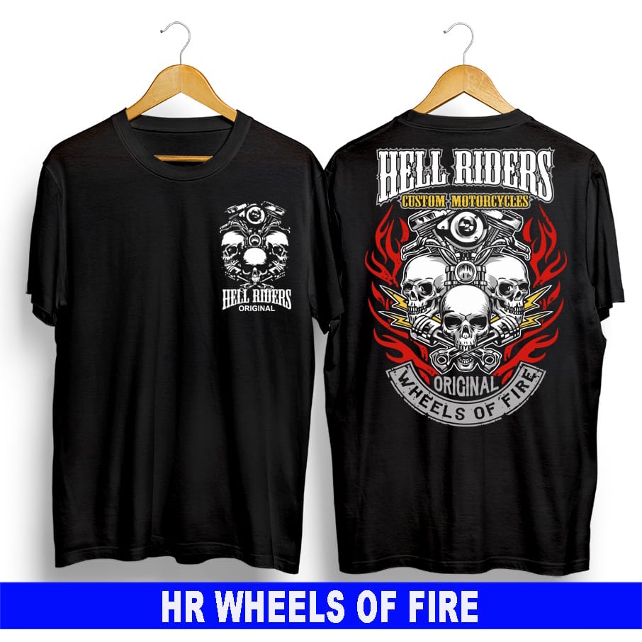 Kaos murah Kaos distro murah baju  distro pria t-shirt murah combed30s hell rider tengkorak