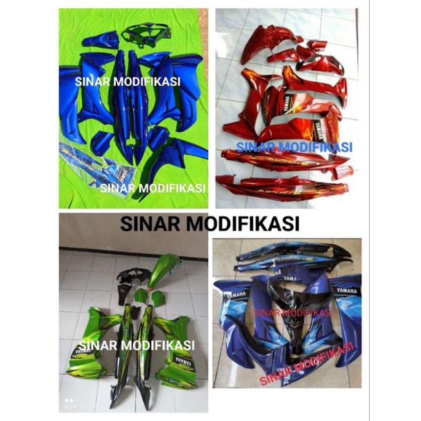 Cover body fullset halus kasar Jupiter z Burhan warna biru hijau merah hitam 2008-2009