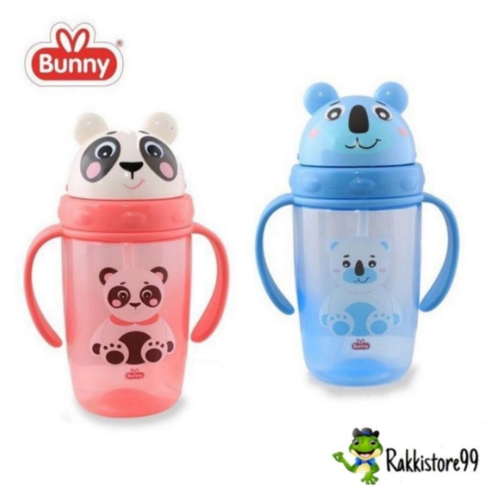 ❣️Rakkistore99❣️ Lusty Bunny Training Cup 2 Handle | Straw Sipper Cup | 180ml | 250ml | 360ml