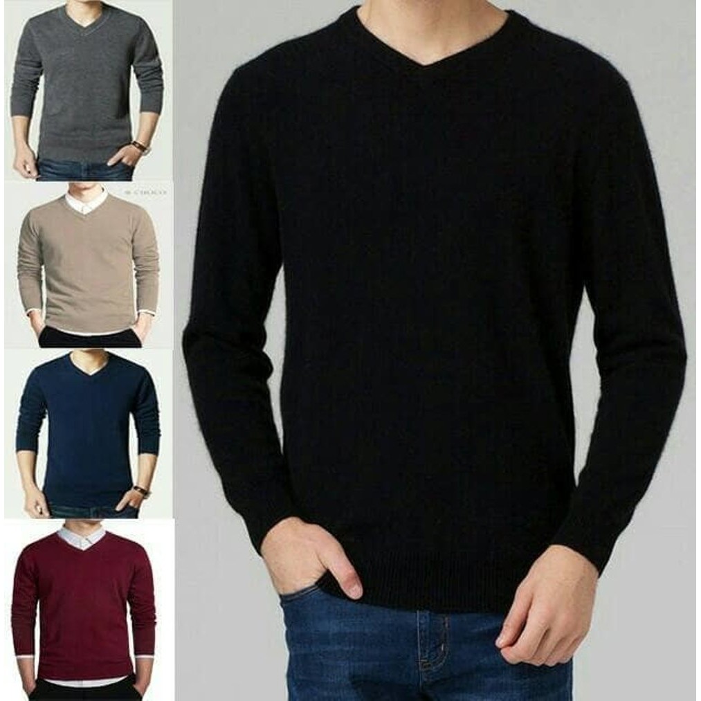 V NECK SWEATER Baju  Rajut  Pria  Sweater Rajut  Pria  