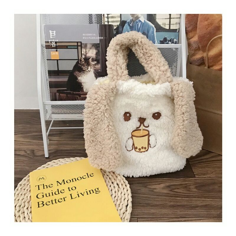 AS Tas ToteBag Bulu TasWanita Lucu Piopio TasBulu Bahan BBAO TBS401 TasCampus BISA COD