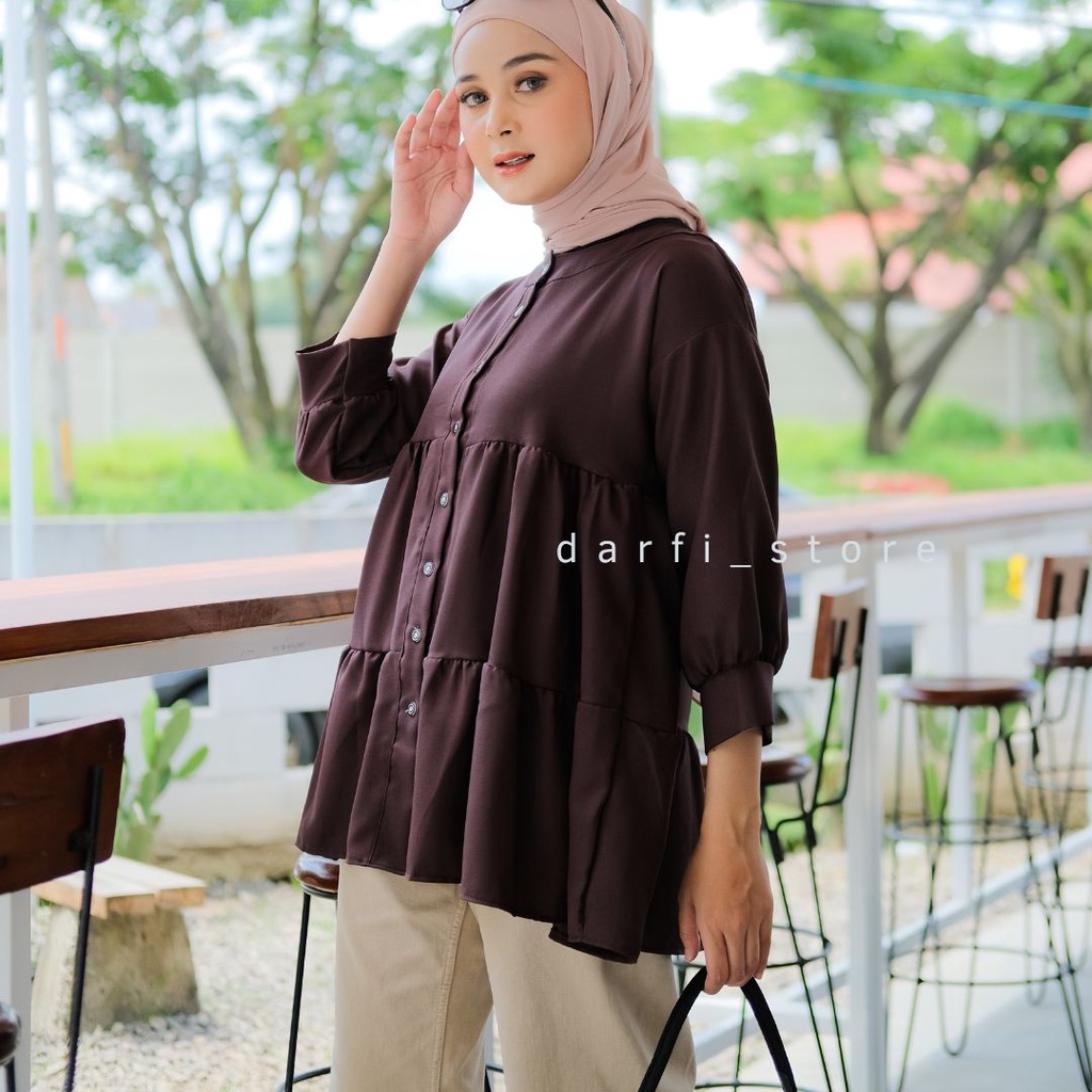 Zesha Blouse - Size S M L XL XXL 3XL 5L - Blouse Korea Jumbo - Atasan Wanita Jumbo - Atasan Korea Big Size