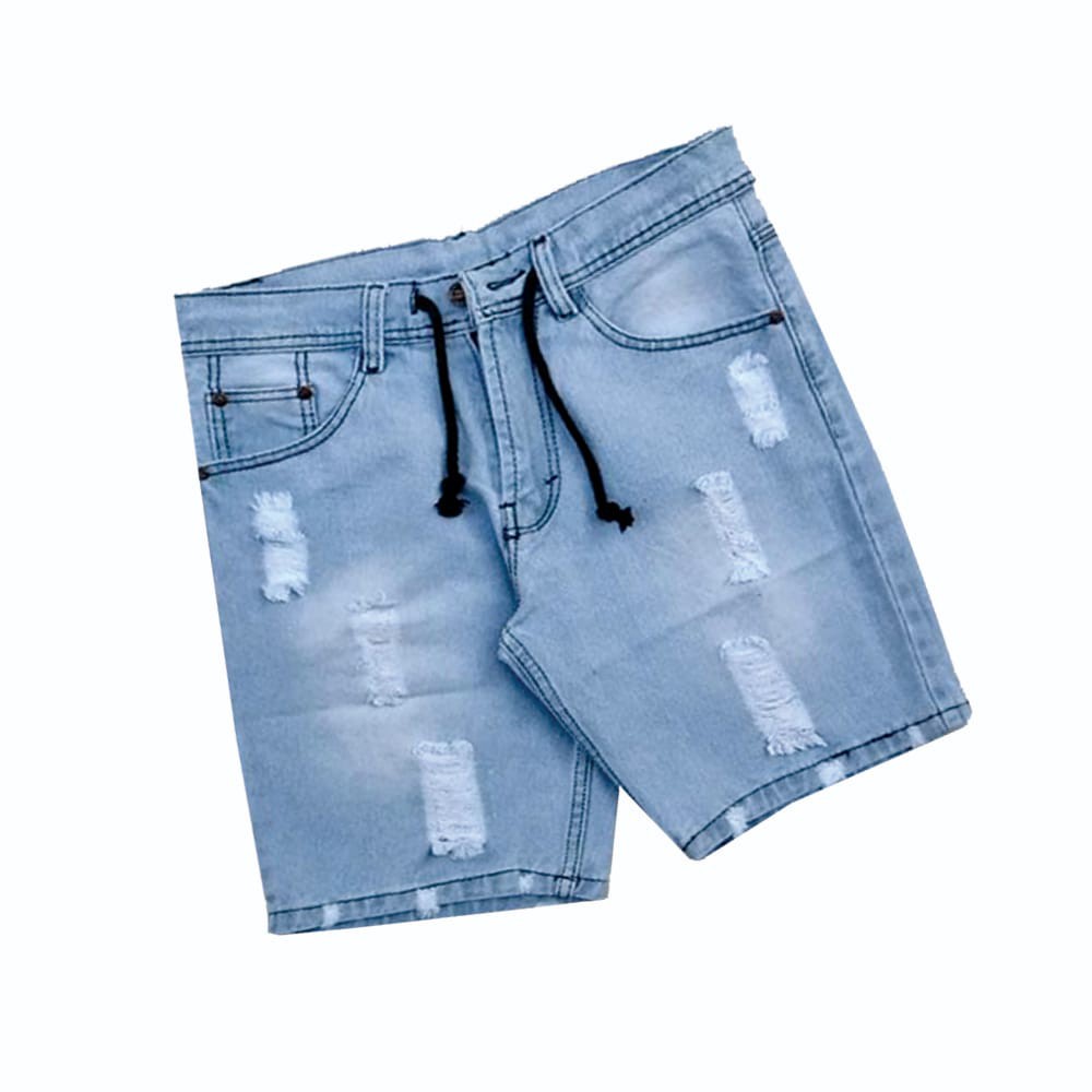 Celana Pendek Jeans Pria Sobek-Sobek 28-33 (Atas Lutut)