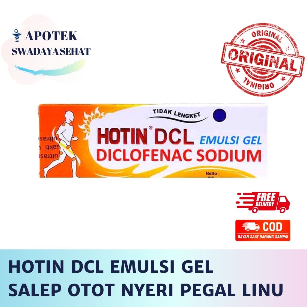 HOTIN DCL Emulsi Gel 120 GR 60GR - Salep Otot 30 GR Pegal Linu Nyeri