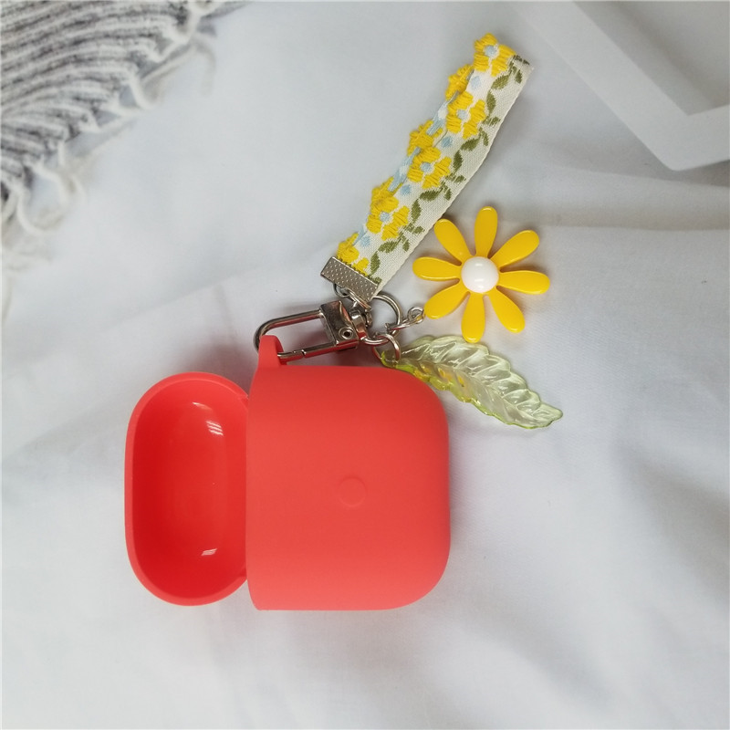 Silicone Case Realme Buds Air Neo / Buds Air Protective Cover Silicone Case with Flower Pendant