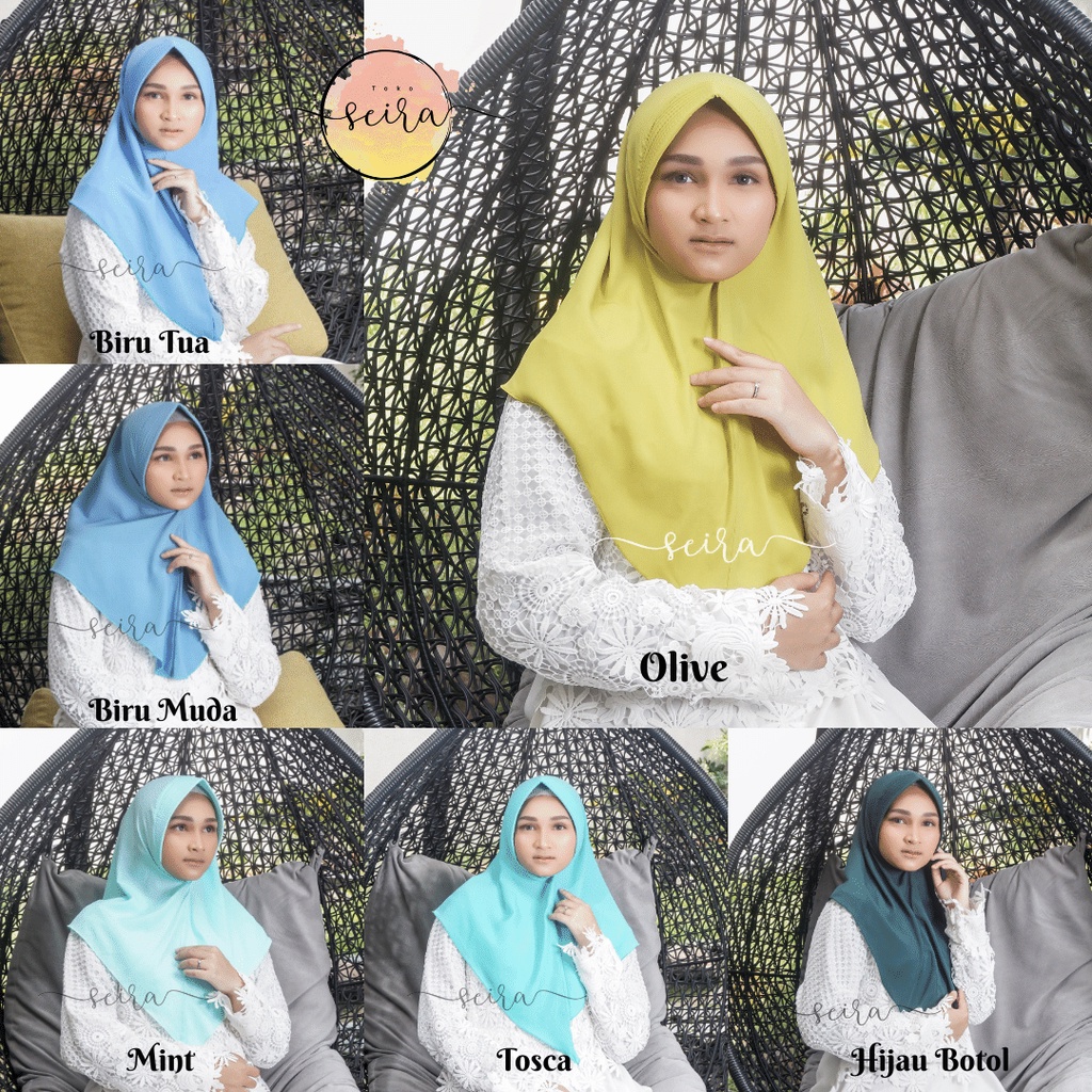 [BISA COD] Khimar Pet Antem Jilbab Simple Kerudung Pet Hijab Instant Wolfis Instan - Zhafira