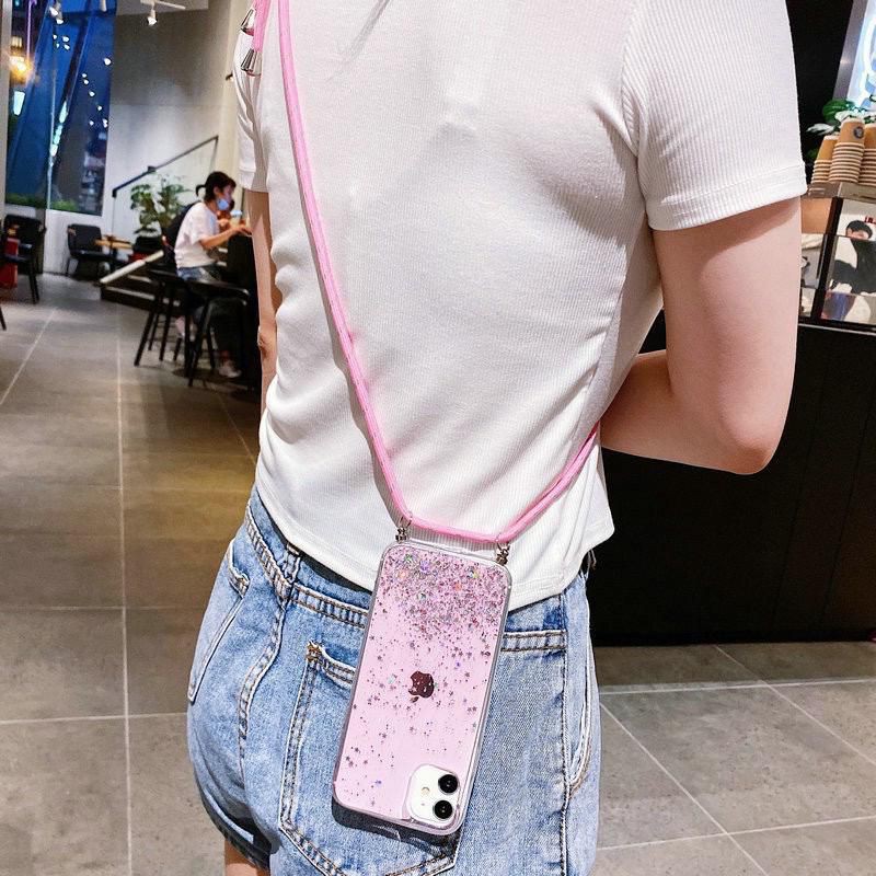 Samsung Galaxy M20 J7 Core J5 2015 Case Tali Nagita Lanyard Glitter Gantungan