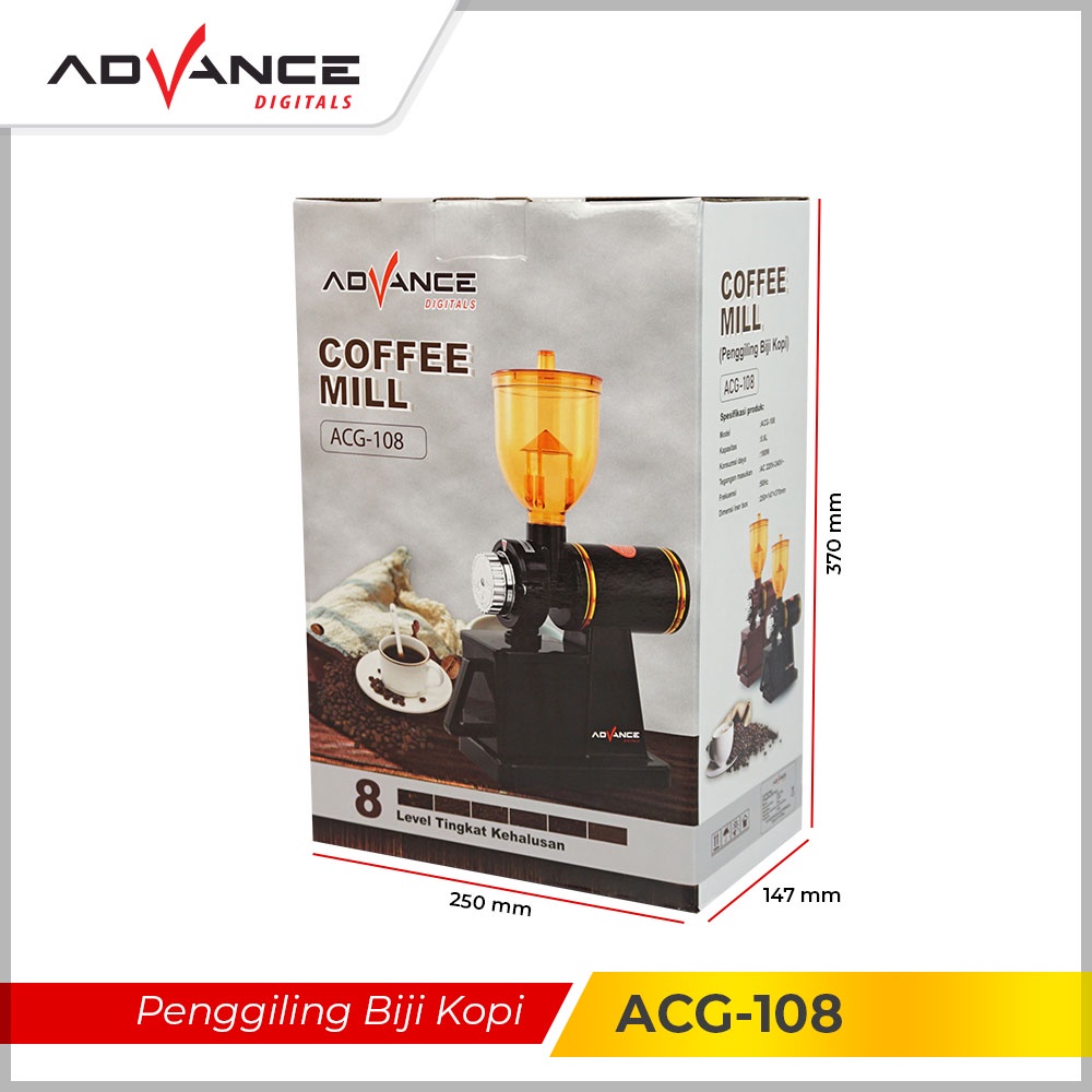 【Garansi 1 Tahun】Advance Mesin Giling Biji Kopi Coffee Maker Penggiling Kopi ACG-108