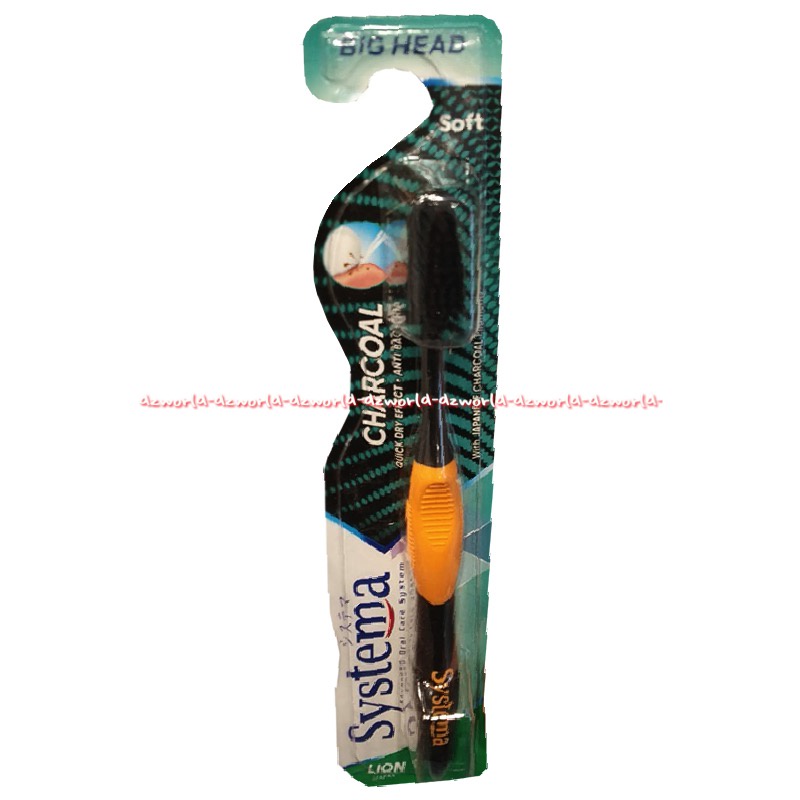 Systema Japanese Charcoal Sikat Gigi Lion Sistema Hitam Carcoal Toothbrush Sistema Carcoal Black Tooth Brush