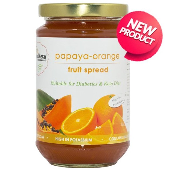

Ready Stock - Freshmax - SuperKeto No sugar added - Low Carb Papaya- Orange fruit spread - Bebas Gula - Papaya-Orange Selai