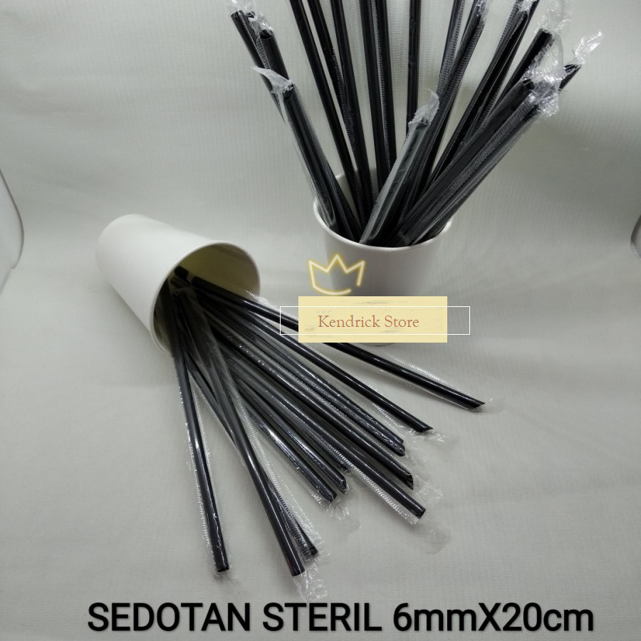 SEDOTAN PLASTIK 620/SEDOTAN HITAM RUNCING/SEDOTAN 6X20 ISI 100PCS