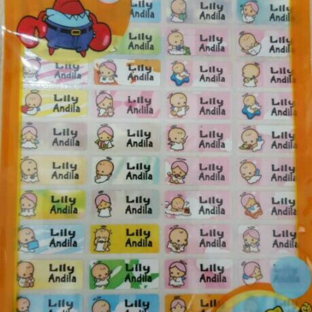 

ANGEL label nama waterproof sticker tahan air