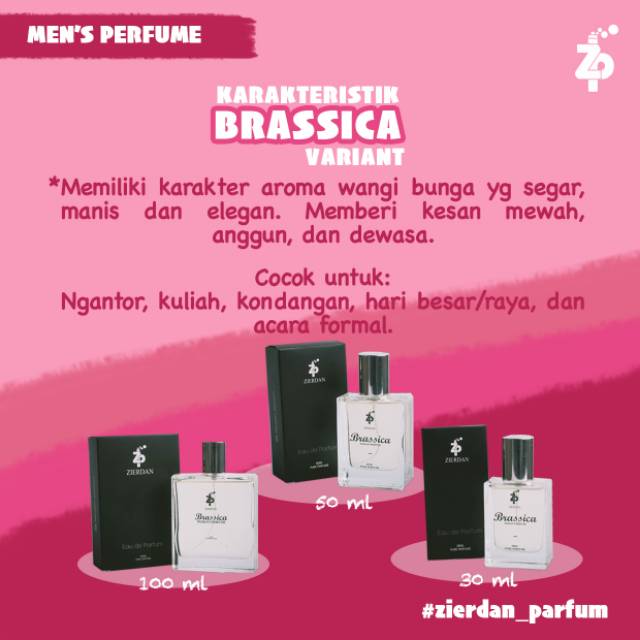 Zierdan Parfum Premium Wanita - BRASSICA l Eau De Parfume Farfum Minyak Wangi Wanita Tahan Lama