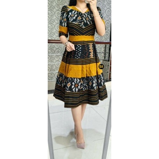 DRESS TENUN PREMIUM MODEL MODERN KAIN TENUN ASLI