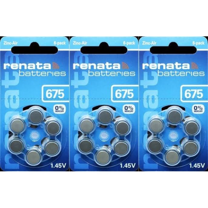 Renata ZA 675 PR44 AG13 LR44 Hearing Aid Battery Original.