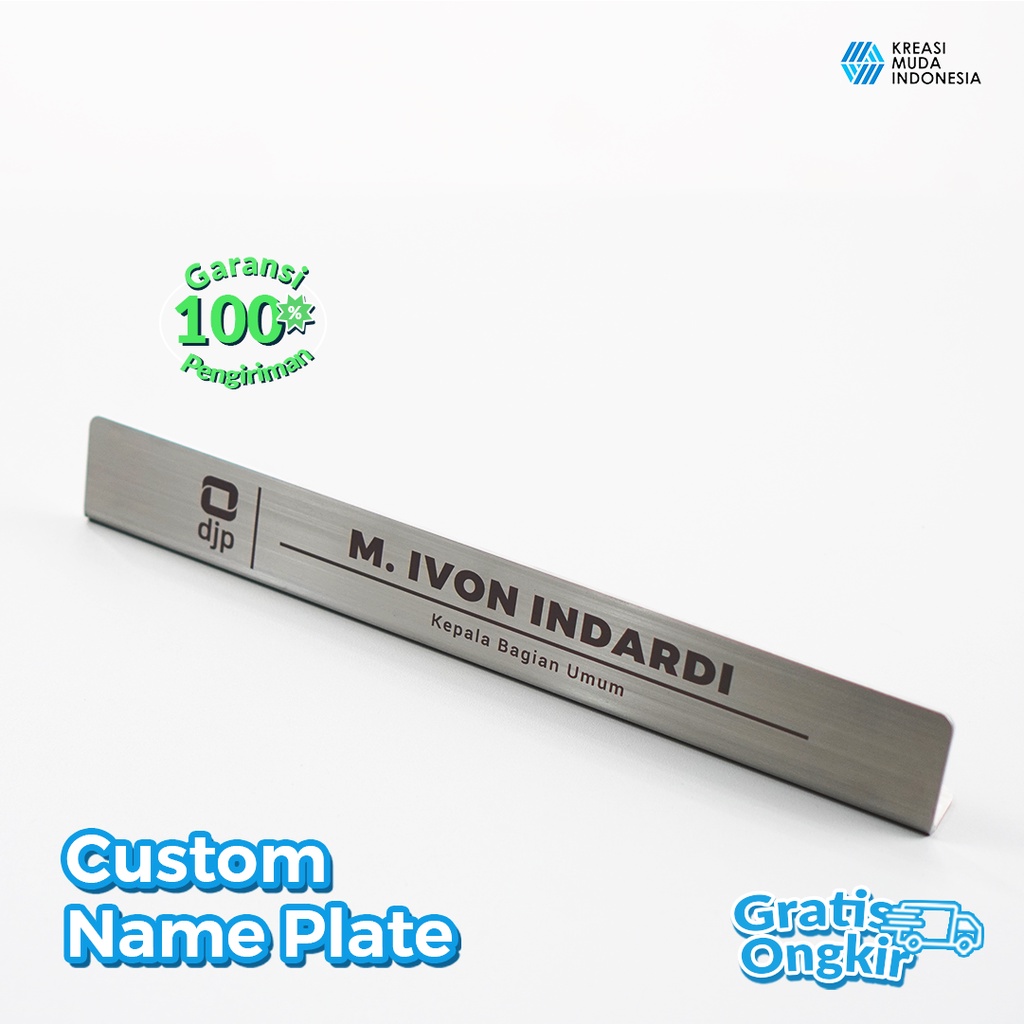 

Name Plate Holder/Papan Nama/Sign Holder Stainless Steel Marking