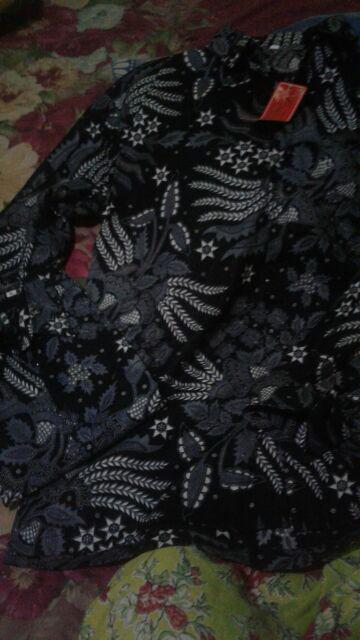 Couple Ayah Anak Batik Manggar Abu Abu