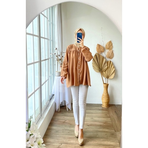 ATASAN SHAKILA 390 JUMBO BIGSIZE ATASAN KERJA NGANTOR POLOS MURAH OOTD MUSLIM STYLISH CASUAL