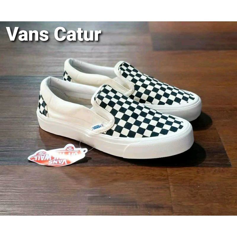 Sepatu VANS OLDSKOOL OG Black White Waffle High Quality-Catur