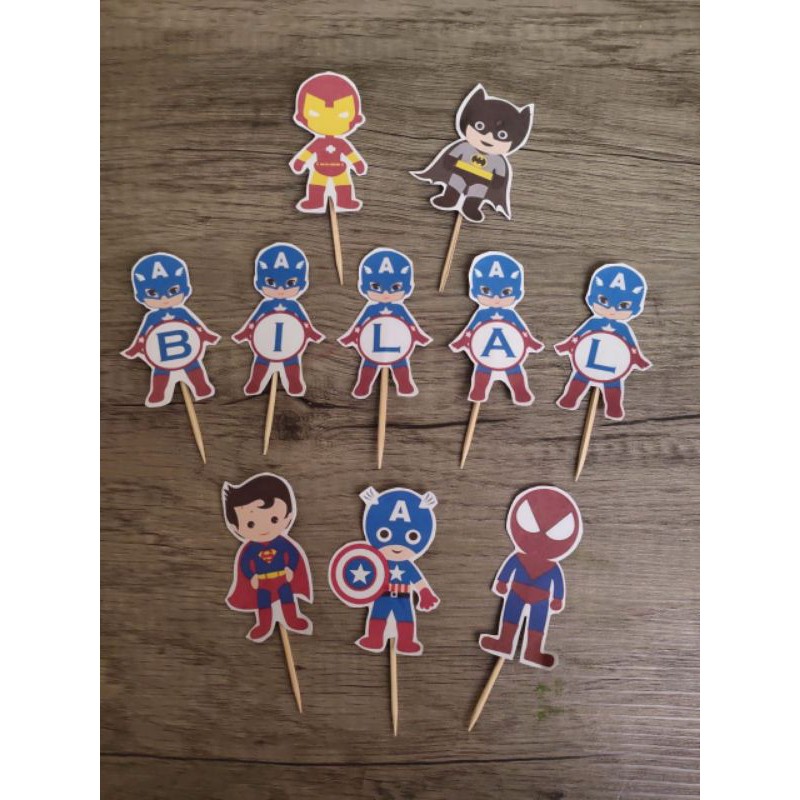 topper cake /cup cake captain america