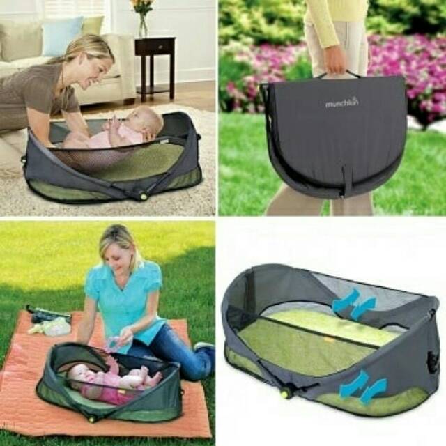 munchkin fold and go travel bassinet