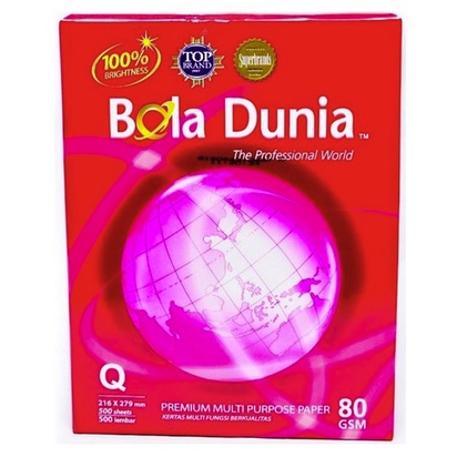 

Kertas Printer Bola Dunia Quarto 80gram [Per Rim]