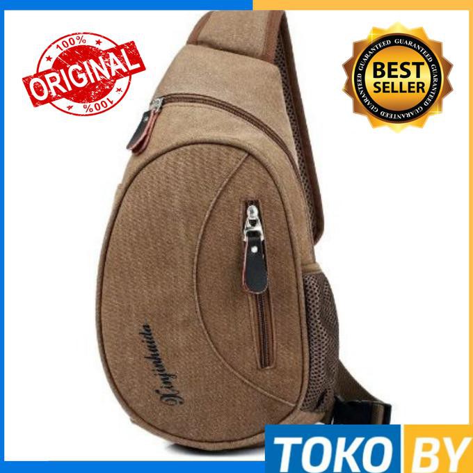 TAS SELEMPANG PRIA KANVAS TAS SLEMPANG ARMY TAS TACTICAL SLING BAG