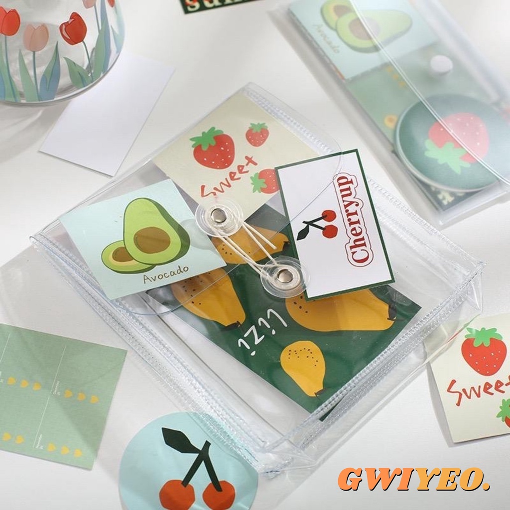 

Transparan Pouch Aesthetic Tempat Pensil Stationery Organizer