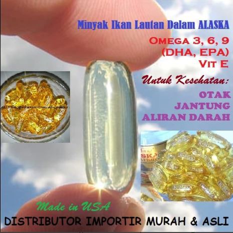 Minyak Ikan Lautan Dalam ALASKA K-MAX Omega 3, 6, 9, Vitamin E
