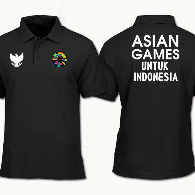 Baju big size Kaos polo shirt Asian Games Baju kerah Asian Games Kaos Asian Games Big size