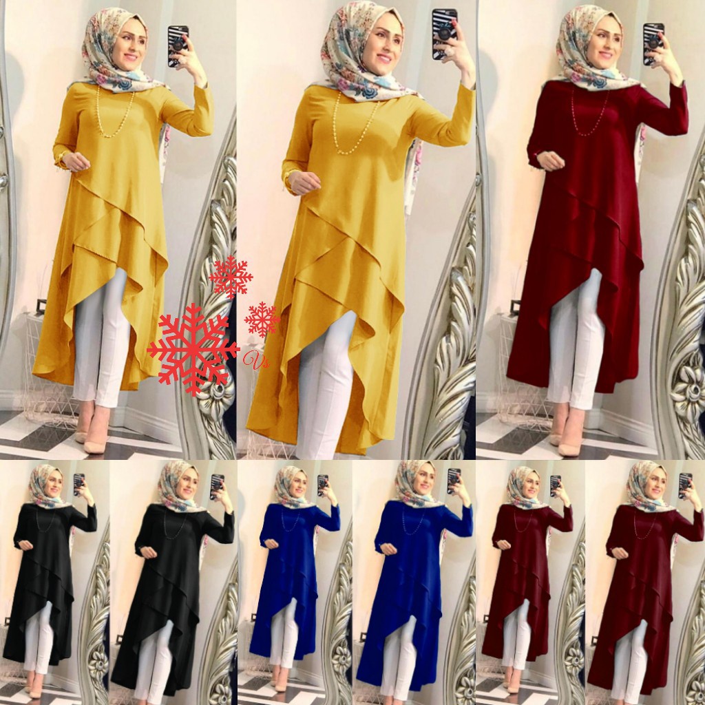 BEFAST - ZRX OOTD Tunik BORA / TUNIK ARASH / Tunik Wanita Muslimah / Fashion Wanita Remaja / Tunik Polos Casual / Tunik Maxy Lengan Panjang / Pakaian Wanita Hijab / Tunik Formal / Tunik Model Terbaru / Termurah