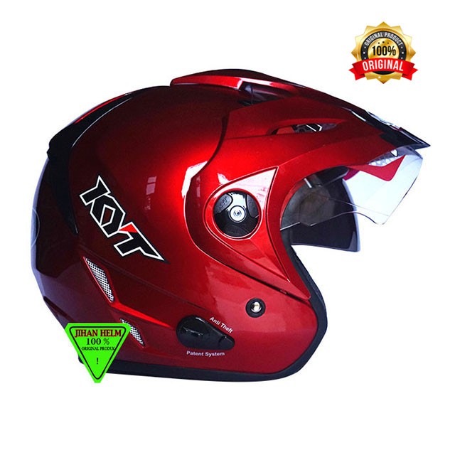 HELM / KYT / HELM KYT / HELM KYT VENOM RR RED MAROON TERMURAH-1