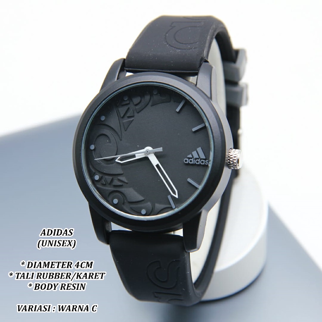 (BISA COD) JAM TANGAN UNISEX FASHION TALI RUBBER BODY BULAT