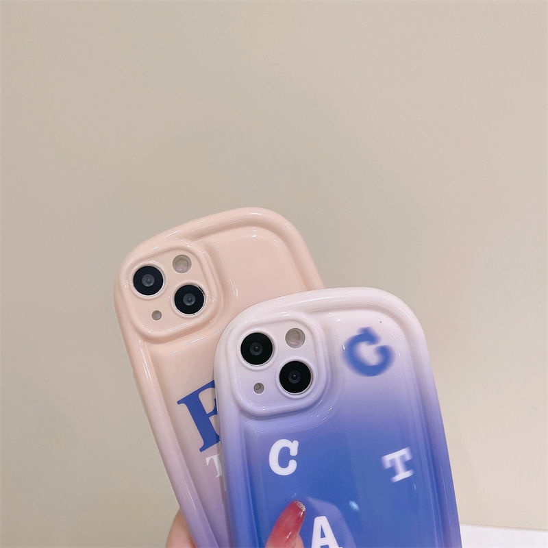 Case Motif Tulisan Artistik Warna Gradasi Untuk iPhone 12 13 11 Pro Max X Xs Max Xr fhbc