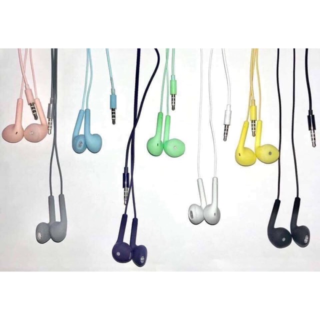 U19 Earphones Macaron Mate Color HIFI Headset Ala Korea Handsfree Warna Warni Pack Plastik