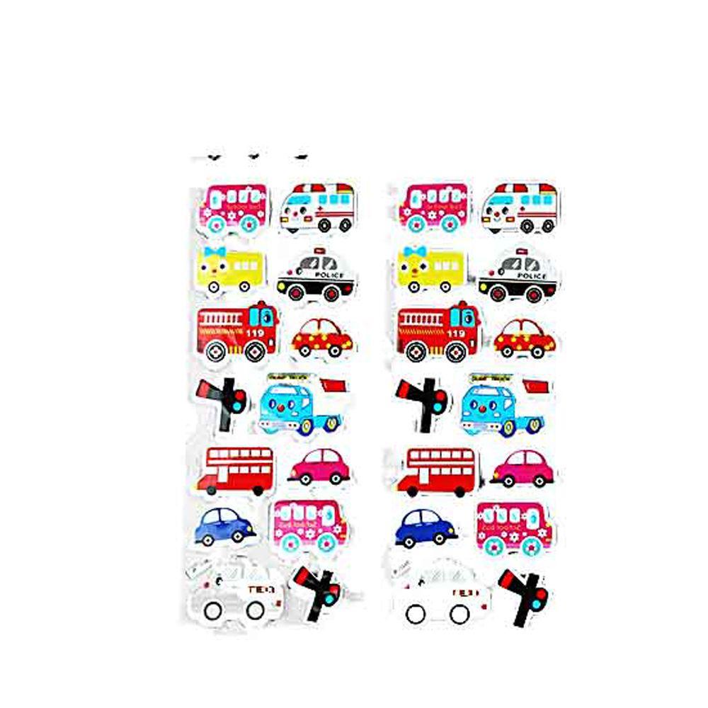 Wonder 10lembar Random Stiker Lalu Lintas 3D Foam Mobil Scrapbooking Hadiah Tk