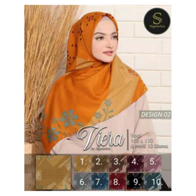 Jilbab Segi Empat Motif Viera by Signarica