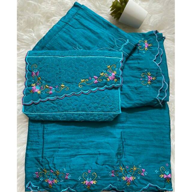 Mukena Parasut bordir dewasa / telekung parasut