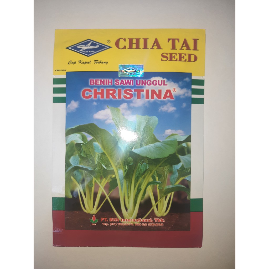 Benih Sawi Caisim Unggul &quot;Christina&quot; | Benih Sawi Hijau Cap Kapal Terbang