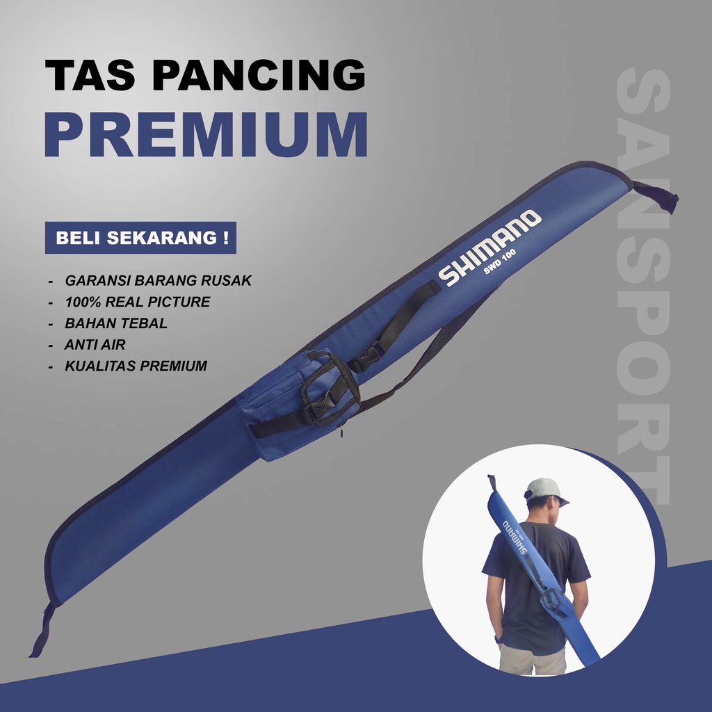 Tas Pancing Tegek - Tas Joran dan Reel Model Pedang - Bahan Kanvas Anti Air - Tas Pancing Shimano Pa