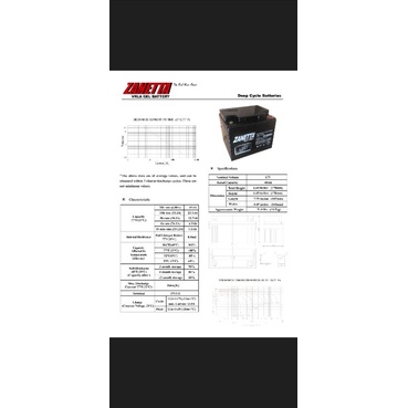 Battery UPS 12v 45ah Vrla GeL zanetta
